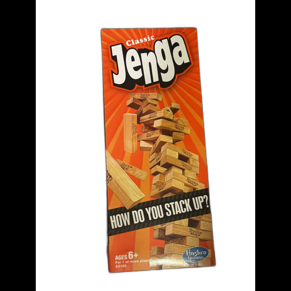 Hasbro Classic Jenga Hardwood Block Game (NEW Sealed)